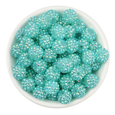 AB-Color Resin Rhinestone Beads RESI-S315-12x14-14-1