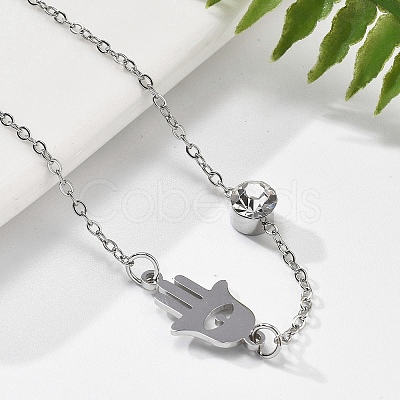 201 Stainless Steel Cable Chain Bracelets BJEW-H205-01A-P-1