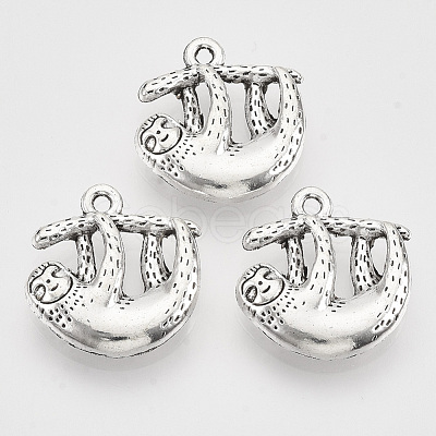 Tibetan Style Alloy Pendants TIBEP-T009-11AS-RS-1