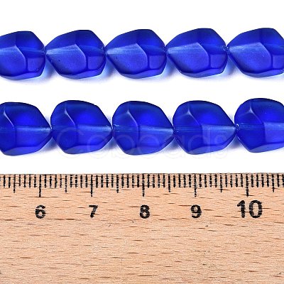 Frosted Glass Beads Strands GLAA-T023-30F-1