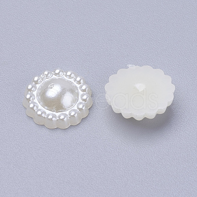 10.5MM Sunflower Acrylic Pearl Flatback Cabochons for Bracelet Making X-MACR-F016-22-1