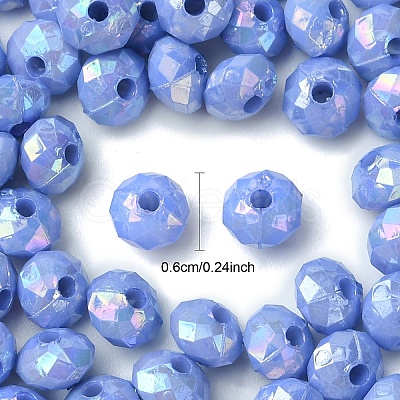 Opaque Acrylic Beads MACR-YW0003-55B-1