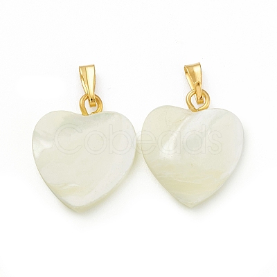 Natural Trochid Shell/Trochus Shell Pendants SSHEL-K027-12-1