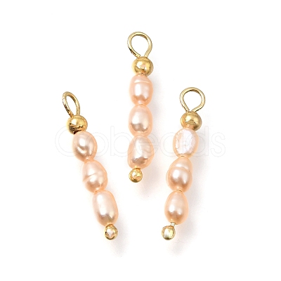 Natural Freshwater Pearl Beaded Pendants PA-CBAF2FA-01G-1