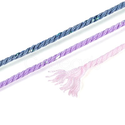 30M Segment Dyed Macrame Cotton Cord OCOR-T018-01K-1