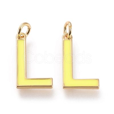 Brass Enamel Pendants KK-R139-02L-1