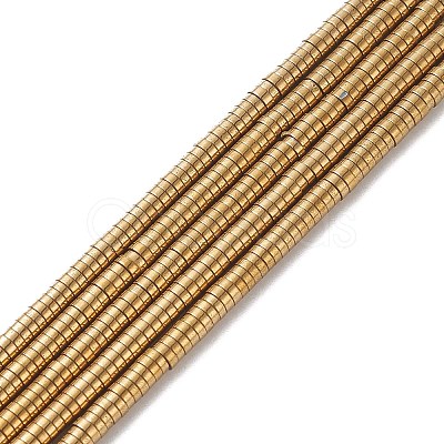 Electroplate Non-magnetic Synthetic Hematite Beads Strands G-J164A-3mm-07-1