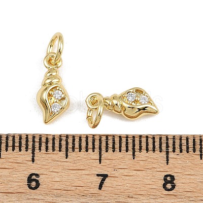 Brass Micro Pave Cubic Zirconia Pendants KK-A269-02B-G-1
