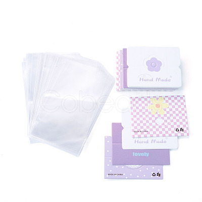 40Pcs 4 Styles Paper Foldable Header Cards CDIS-TA0001-51-1