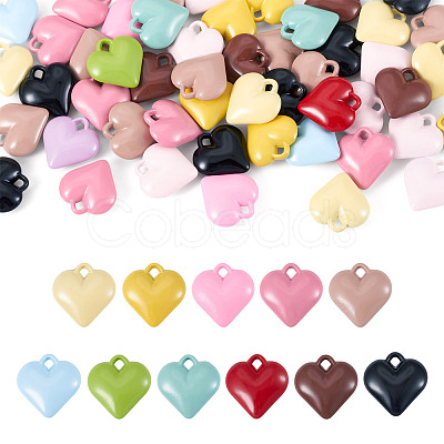 50Pcs Baking Paint Acrylic Pendants OACR-TA0004-83C-1