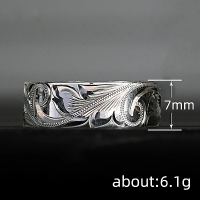 Sculptured Vine Pattern Brass Finger Rings for Women FS-WGD177A-04-1