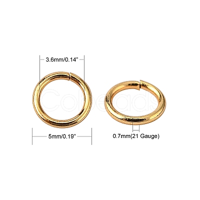 304 Stainless Steel Open Jump Rings LS-X-STAS-R060-5x0.7-1