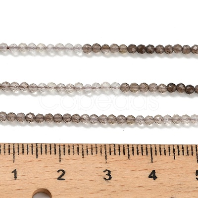 Gradient Color Natural Smoky Quartz Beads Strands G-Z106-A05-2mm-1