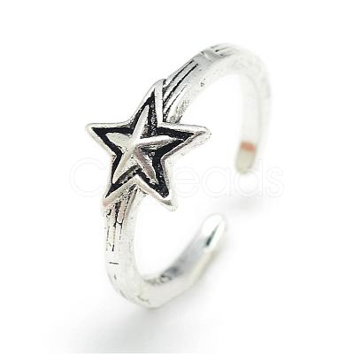 Adjustable Alloy Cuff Finger Rings RJEW-S038-035-1