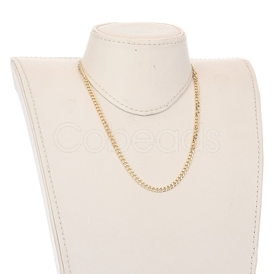 Brass Curb Chain Necklaces NJEW-JN02974-1