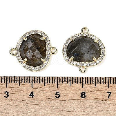 Natural Labradorite Faceted Oval Links G-B126-01G-07-1