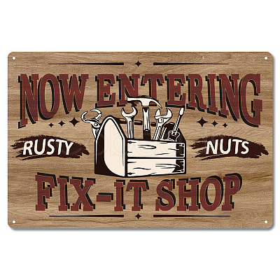 Vintage Metal Iron Tin Sign Poster AJEW-WH0157-711-1