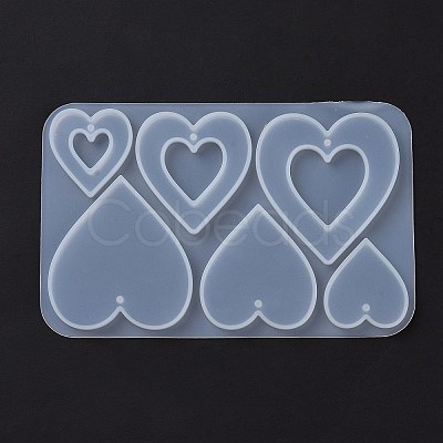 DIY Playing Card Theme Pendants Silicone Molds DIY-C076-01C-1