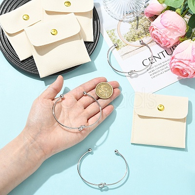 6Pcs Knot Shape Cuff Bangle BJEW-YW0001-19-1