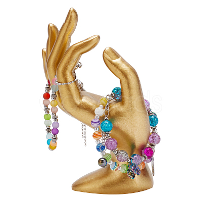 Resin Mannequin Hand Jewelry Display Holder Stands RDIS-WH0009-015-1