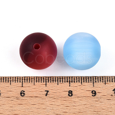 Frosted Resin Beads RESI-N042-16mm-06-1