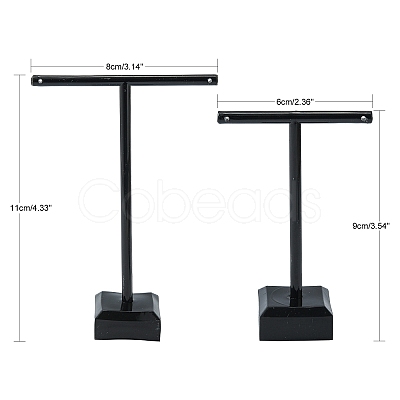 T Bar Organic Glass Earring Display Stand X-EDIS-G001-02-1