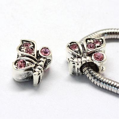 Alloy Rhinestone European Beads MPDL-R043-05A-1