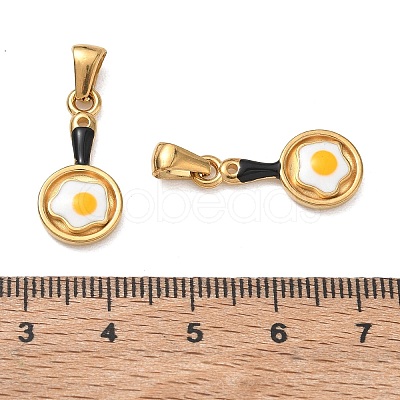 304 Stainless Steel Enamel Pendants SA-CBA7876-21G-1