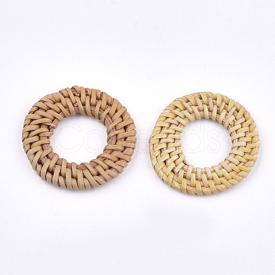 Handmade Reed Cane/Rattan Woven Linking Rings X-WOVE-T005-06A-1