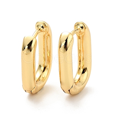Brass Oval Hoop Earrings for Women EJEW-G297-24G-1