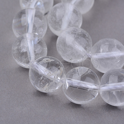 Natural Quartz Crystal Beads Strands X-G-Q462-6mm-32-1