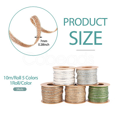 5 Rolls 5 Colors Jute Cords OCOR-TA0001-42-1