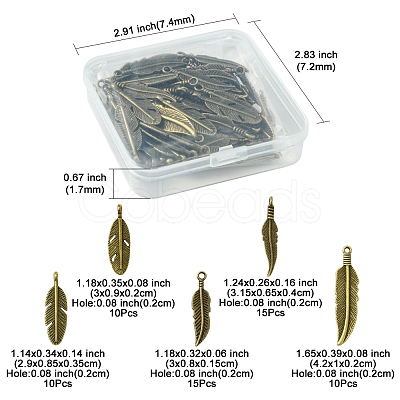 60Pcs Tibetan Style Alloy Pendants TIBEP-FS0001-19-1