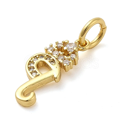 Brass Micro Pave Cubic Zirconia Pendants KK-M273-01G-Q-1