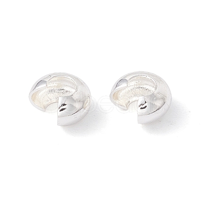 Brass Crimp Beads Covers KK-P219-05B-S-1