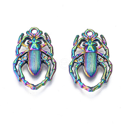 Rainbow Color Alloy Pendant Rhinestone Settings PALLOY-N156-182-NR-1