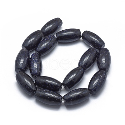 Synthetic Blue Goldstone Beads Strands G-G793-14A-02-1