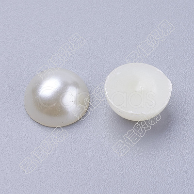 DIY Scrapbooking Imitated Pearl Acrylic Dome Cabochons X-OACR-H001-9-1