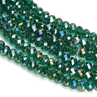Electroplate Glass Beads Strands GL-CBAA615-02D-1