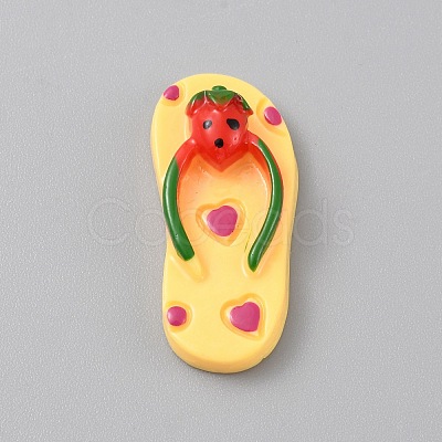 Opaque Resin Cabochons RESI-WH0077-32F-1
