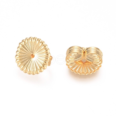 Brass Ear Nuts KK-L198-008G-1