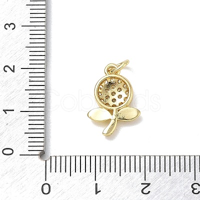 Brass with Rhinestone Pendants KK-CBAD872-01G-04-1