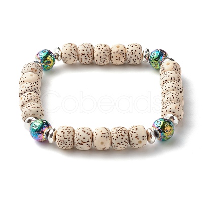 Round Bodhi Beads Stretch Bracelets Sets BJEW-JB07346-1