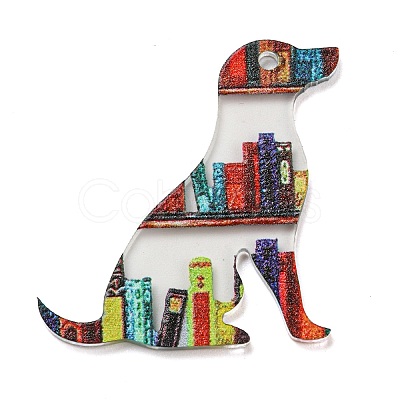 Opaque Acrylic Pendants SACR-P026-B03-1