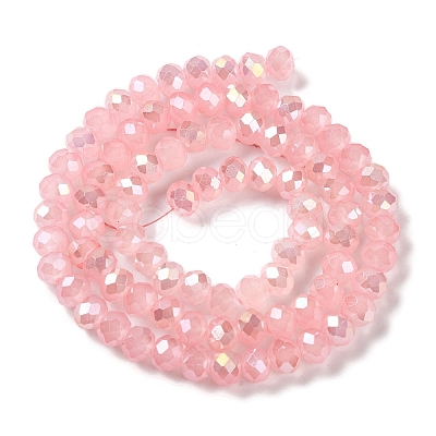 Baking Electroplate Glass Beads Strands DGLA-A039-J8mm-B08-1