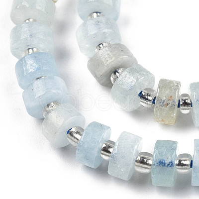 Natural Aquamarine Beads Strands G-N327-07I-1