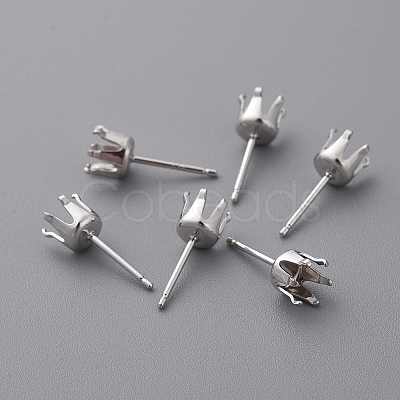 925 Sterling Silver Stud Earrings Findings STER-I005-16P-1