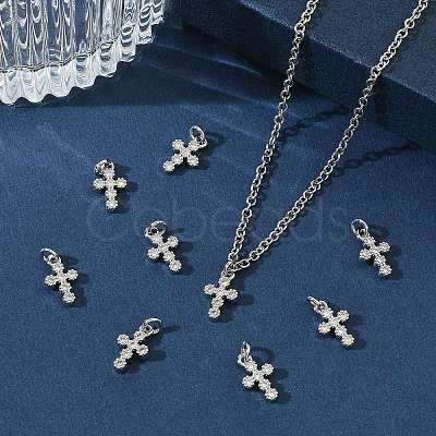 SHEGRACE Brass Micro Pave Cubic Zirconia Pendants XGRQ3D036-491P-1
