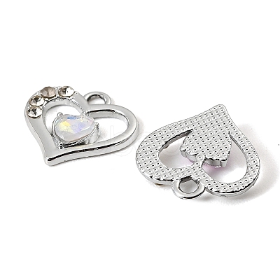 UV Plating Alloy Glass Pendants FIND-K032-11P-1