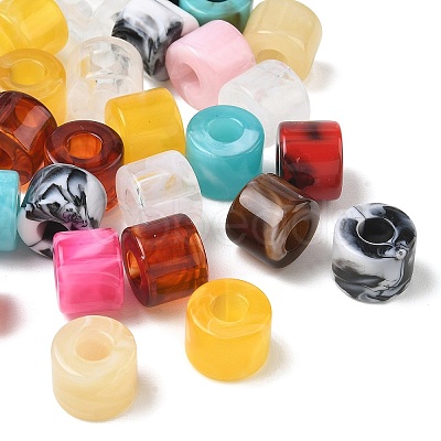 Two Tone Acrylic European Beads AC-CBA447D-03-1